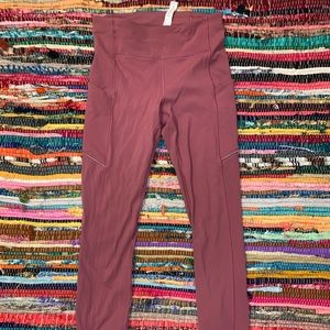 Pink lulu lemon leggings size 4